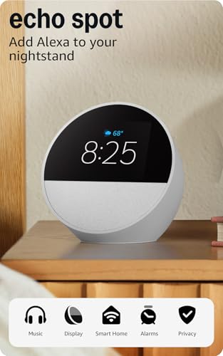 Echo Spot – Smart Alarm Clock with Alexa