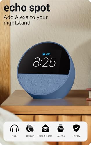 Echo Spot – Smart Alarm Clock with Alexa