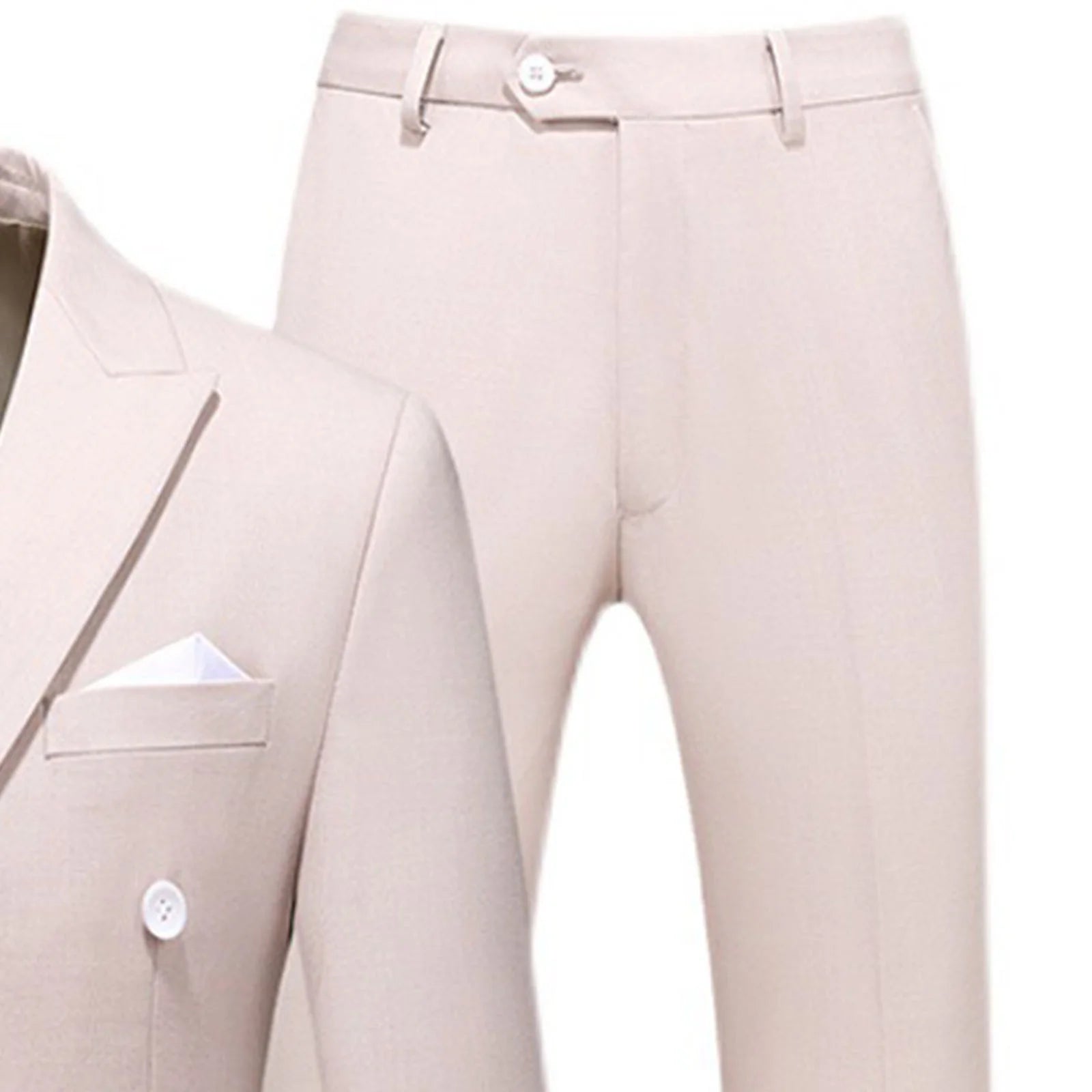 Mens 2 Piece Double Breasted Suit Slim Fit Tuxedo Blazer and Pants plus Size Classic Formal Dinner Suits for Wedding Prom Homecoming