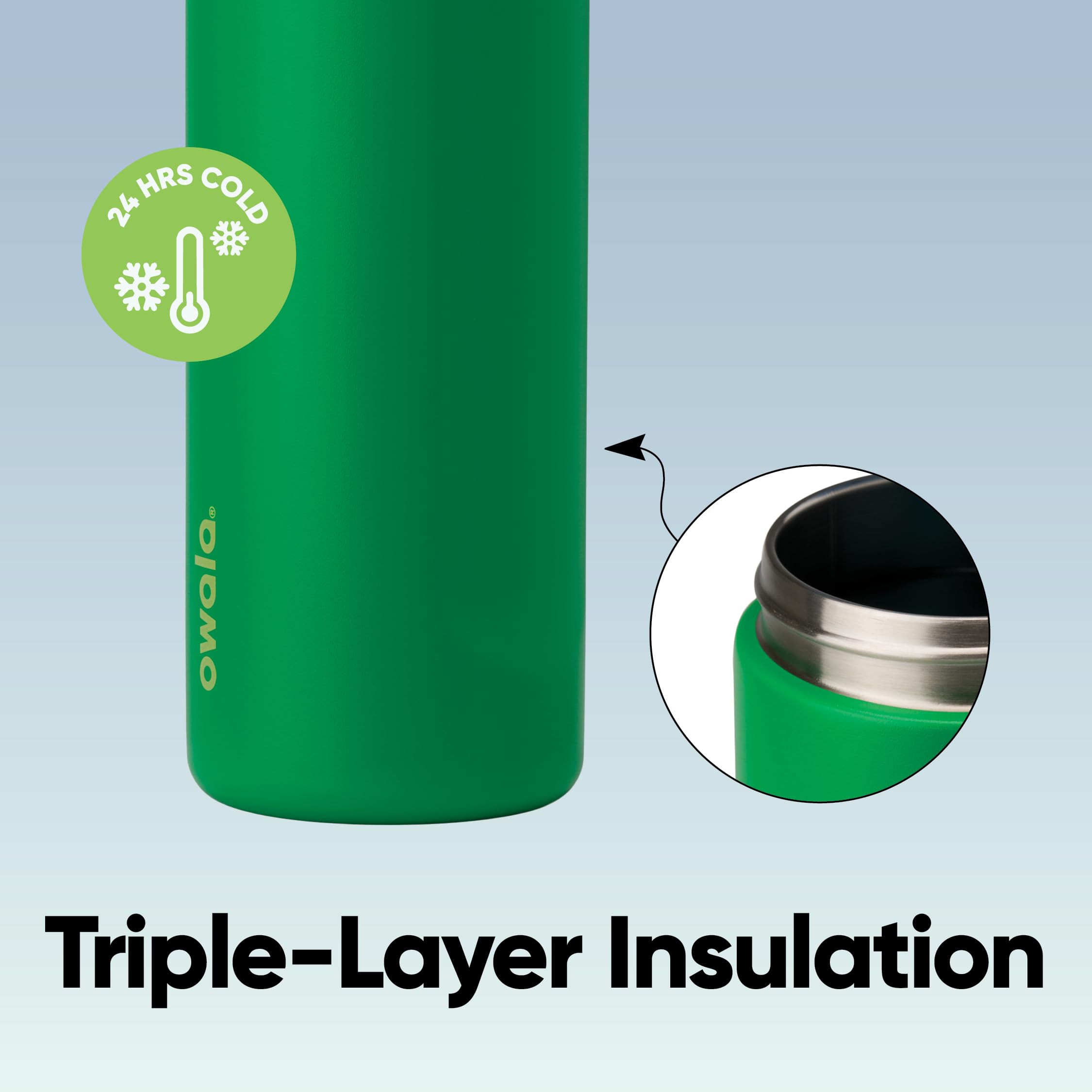 Owala FreeSip Insulated Water Bottle, 24oz – Denim