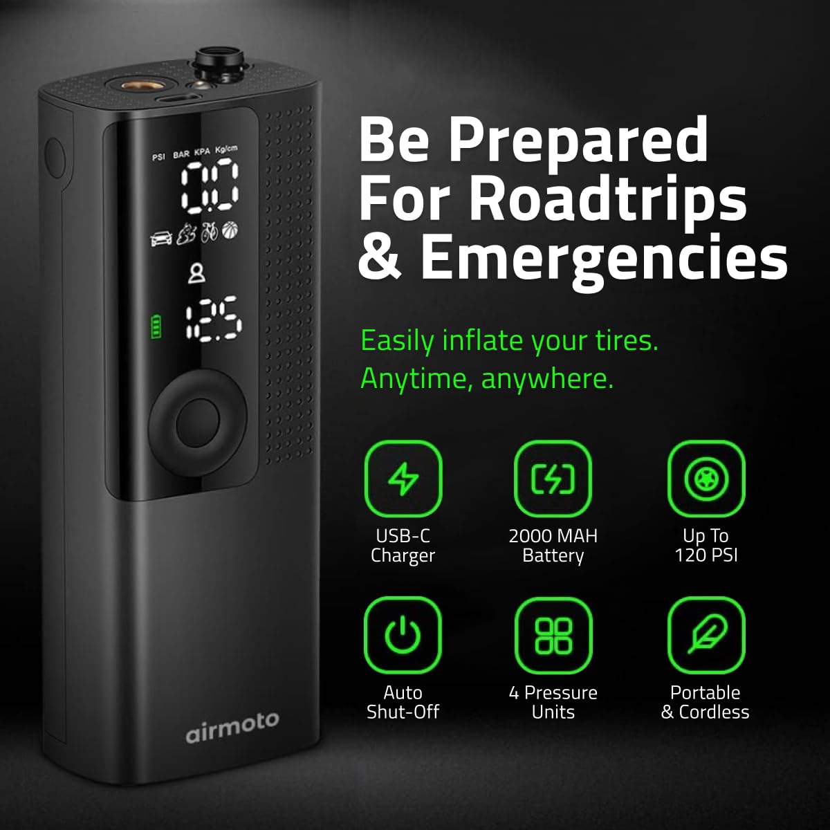 Airmoto Portable Tire Inflator