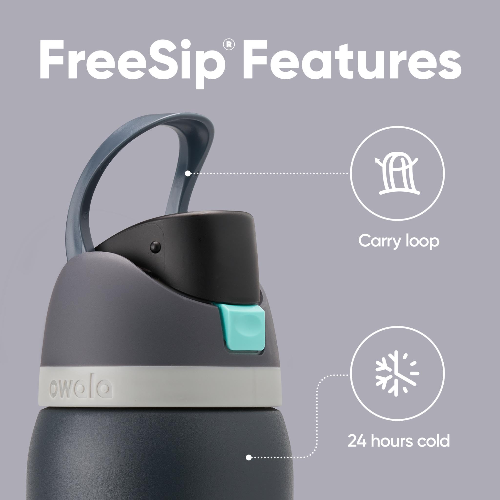 Owala FreeSip Insulated Water Bottle, 24oz – Denim