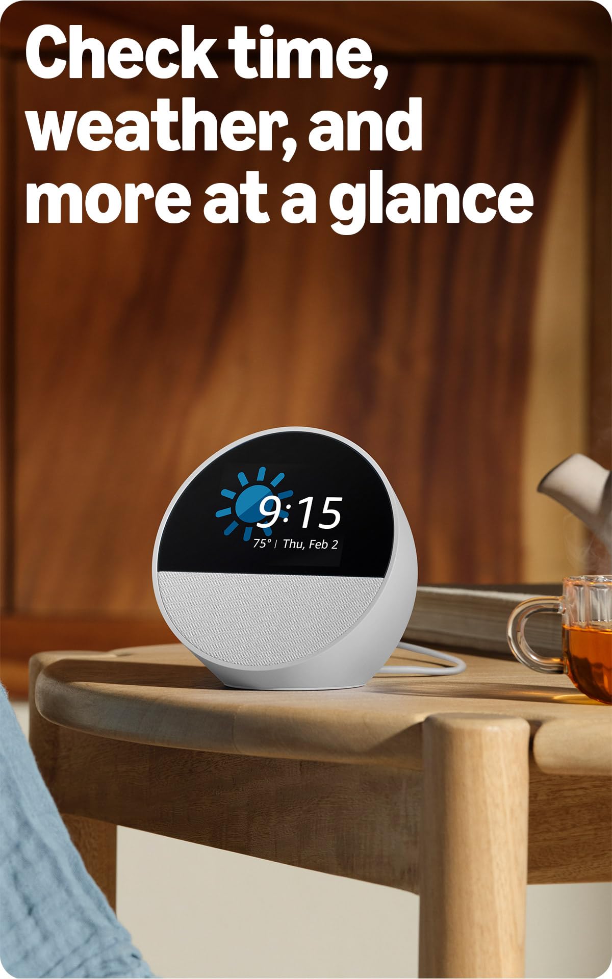 Echo Spot – Smart Alarm Clock with Alexa