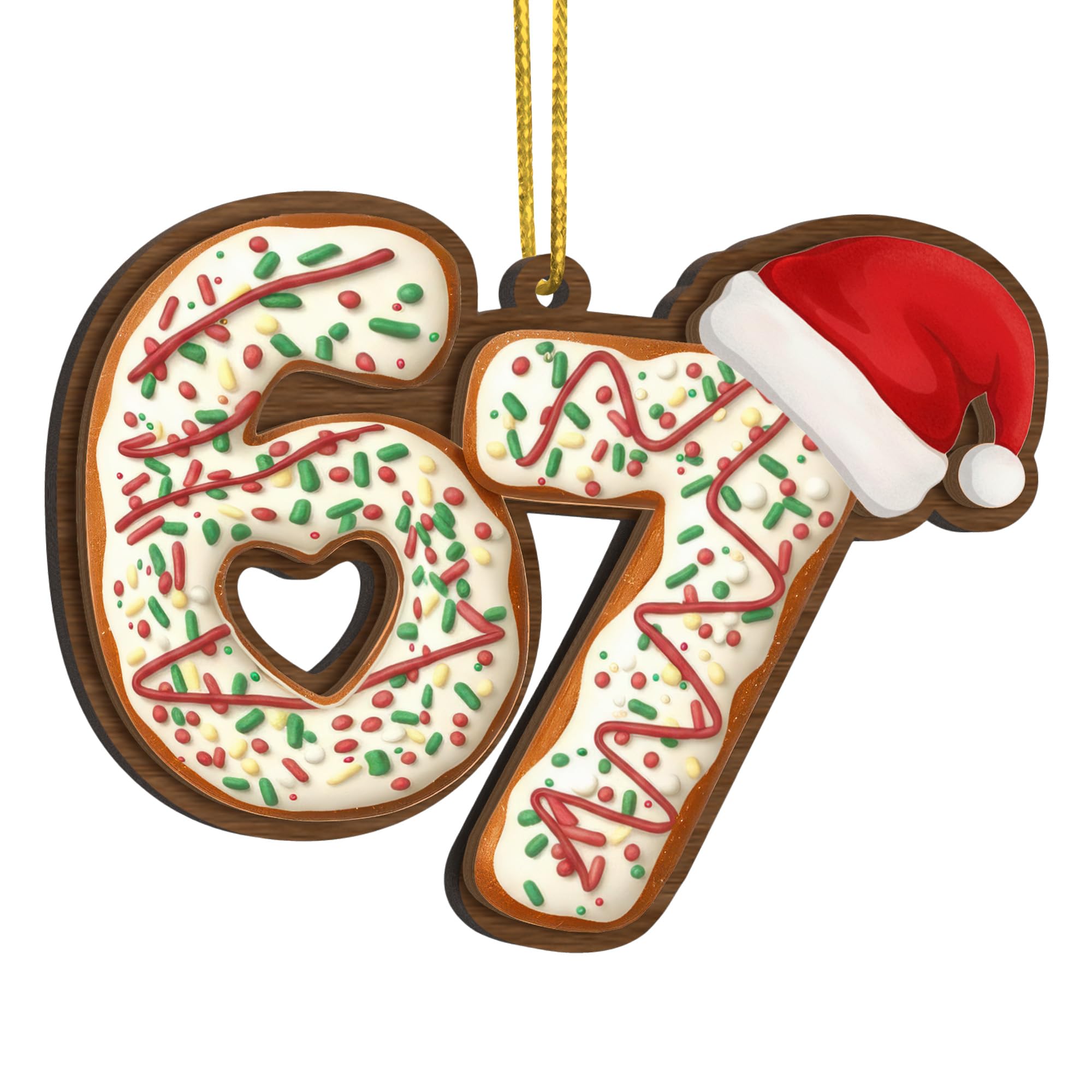 Santa Says Six Seven Christmas Ornament (2025 Meme Edition)