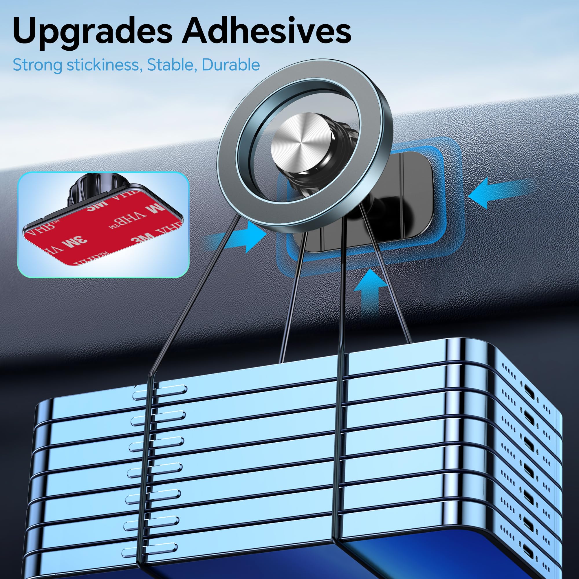 MagSafe Car Mount – Strong Magnetic Phone Holder (Dashboard Mount)