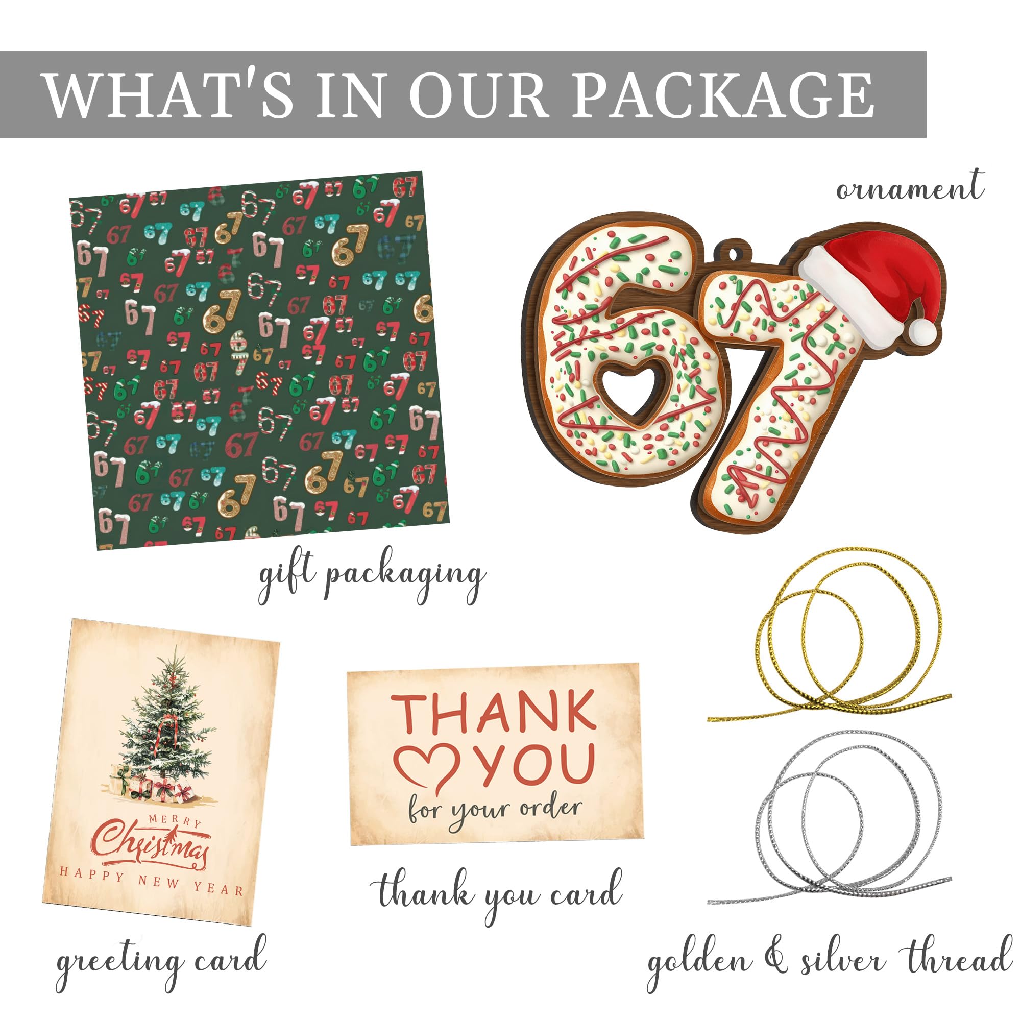 Santa Says Six Seven Christmas Ornament (2025 Meme Edition)