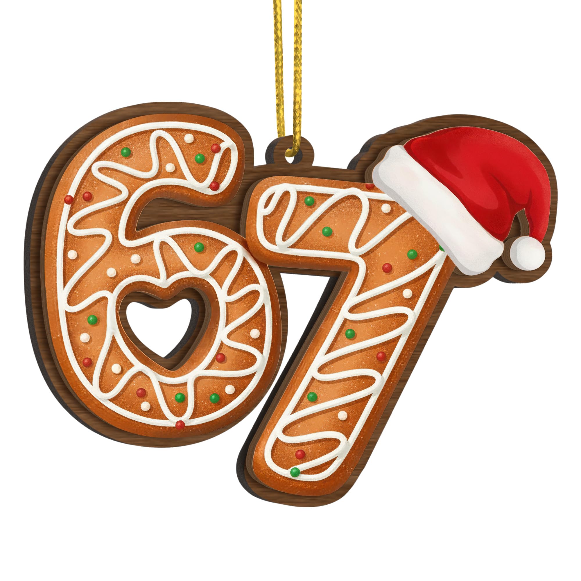 Santa Says Six Seven Christmas Ornament (2025 Meme Edition)