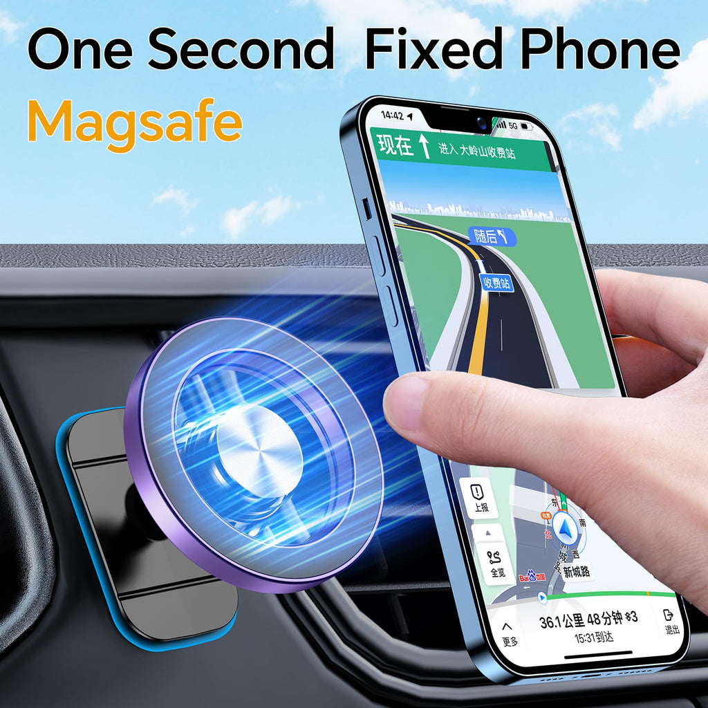MagSafe Car Mount – Strong Magnetic Phone Holder (Dashboard Mount)