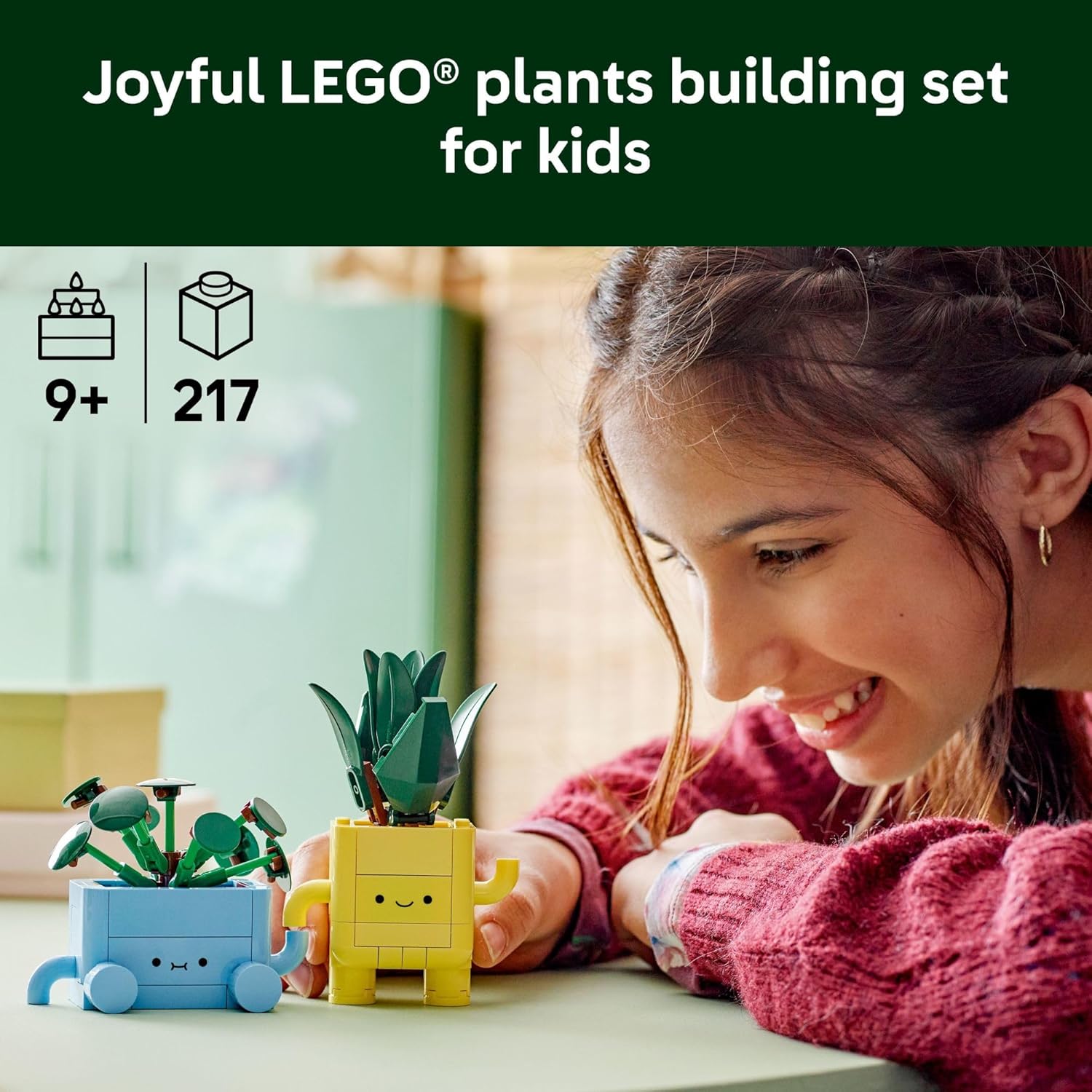 LEGO Botanicals Happy Plants Building Set (Ages 9+)