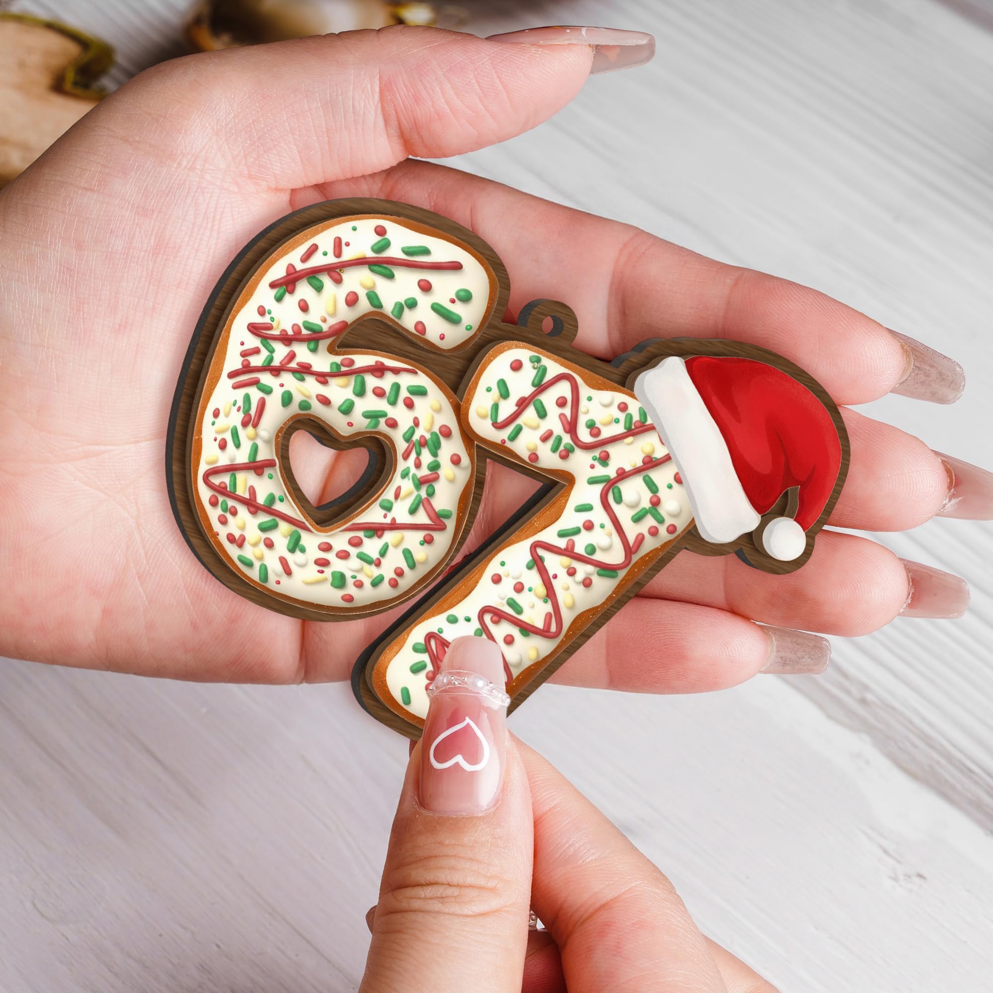 Santa Says Six Seven Christmas Ornament (2025 Meme Edition)