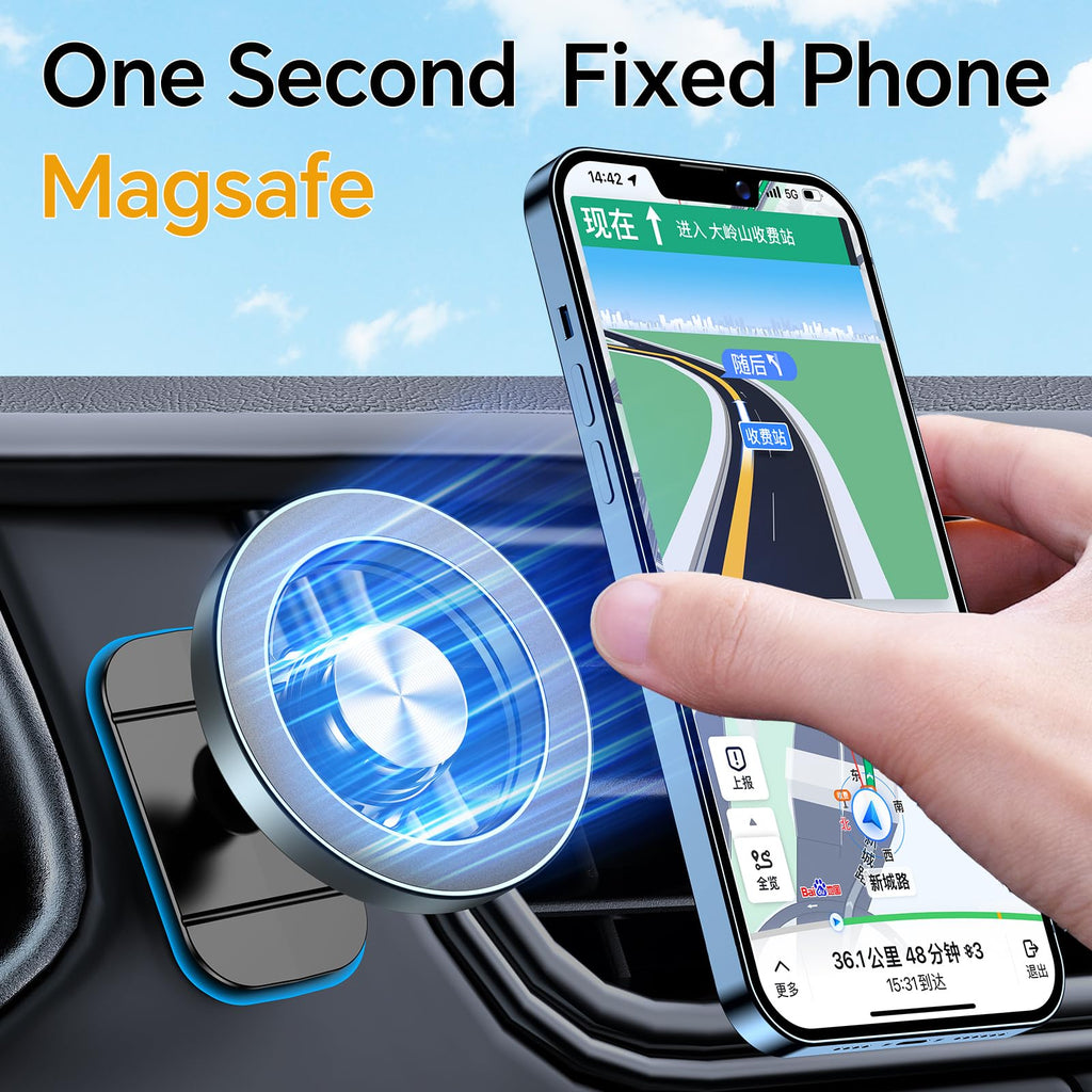 MagSafe Car Mount – Strong Magnetic Phone Holder (Dashboard Mount)